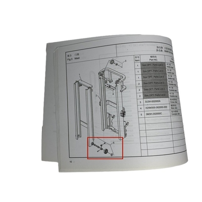 Rodízio de empilhadeira Rodízio de mastro Rodízio de rolos complexo 3M3H-302000C para CPC D 20-35