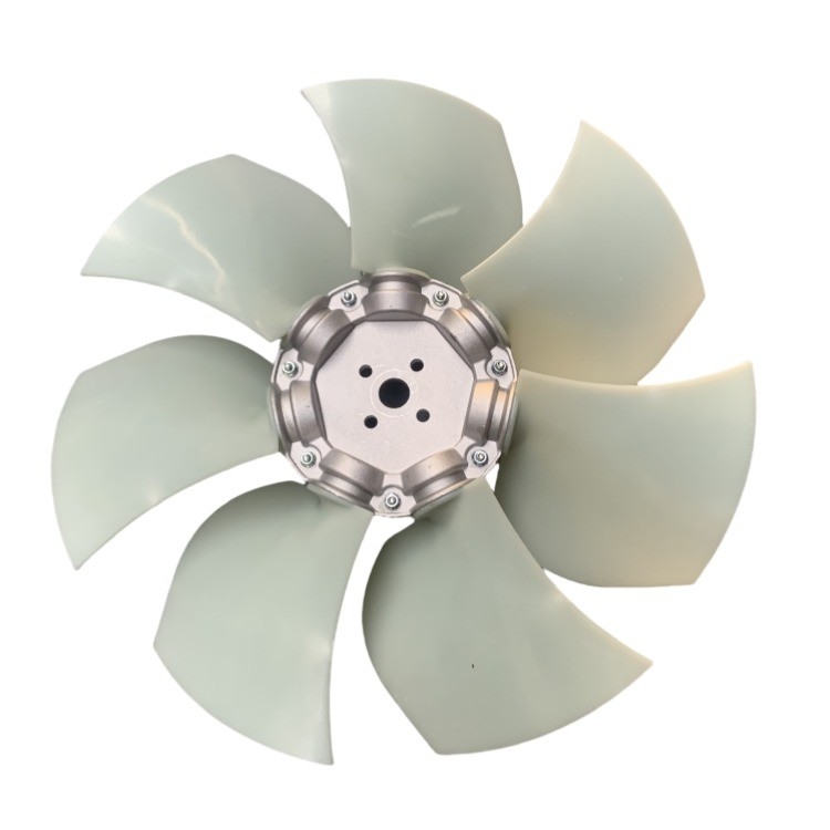 Lâmina de ventilador de radiador de aço e plástico H5T01-00501 para componentes de empilhadeira QSF3.8 QSB4.5